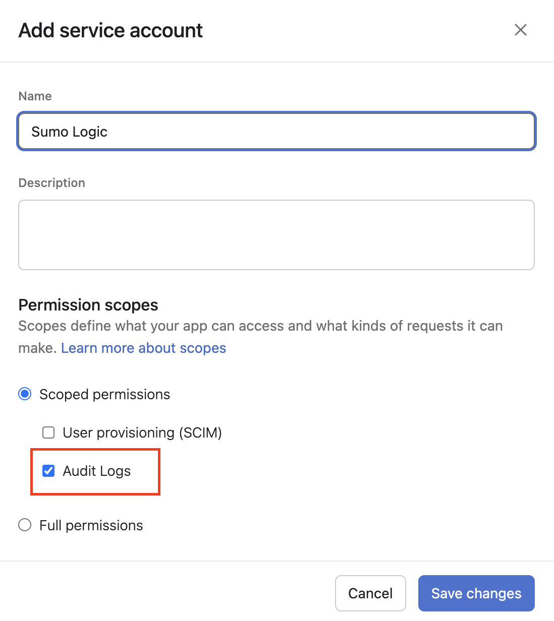 service account